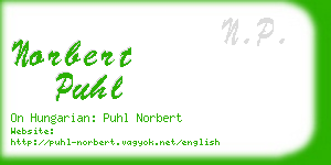 norbert puhl business card